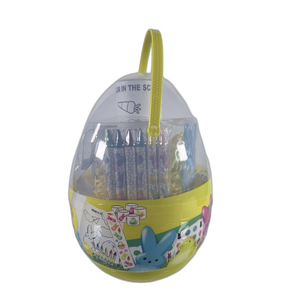 Peeps Color Egg Activity‎ Set 6 Crayons 6 Sticker Rolls 2 Stampers Kids Art Kit